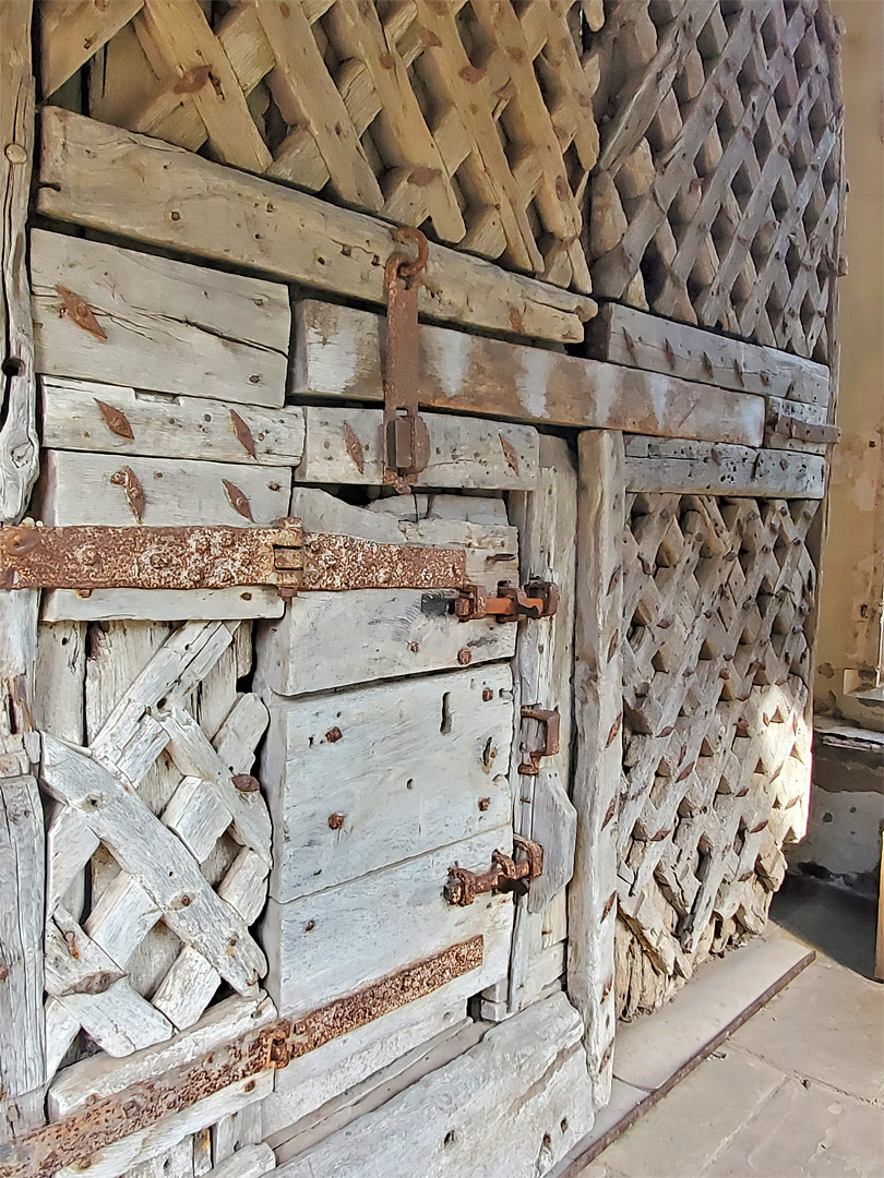 Ancient wooden door