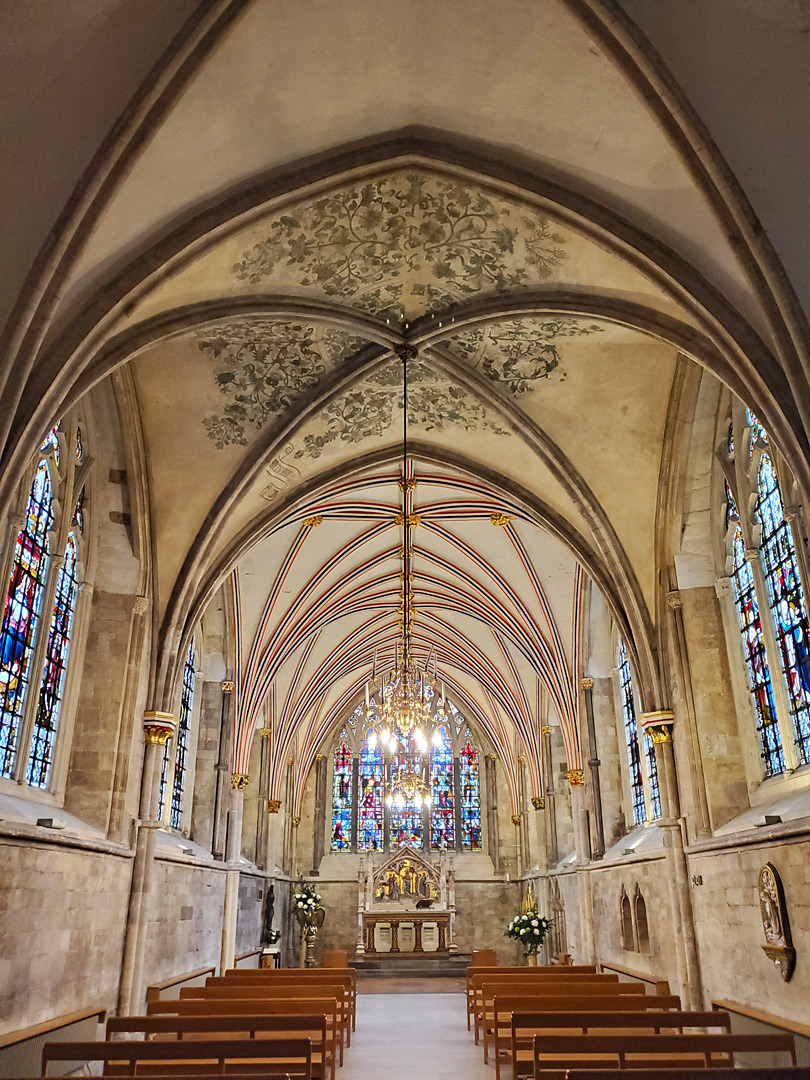 Chairs in the lady chapel