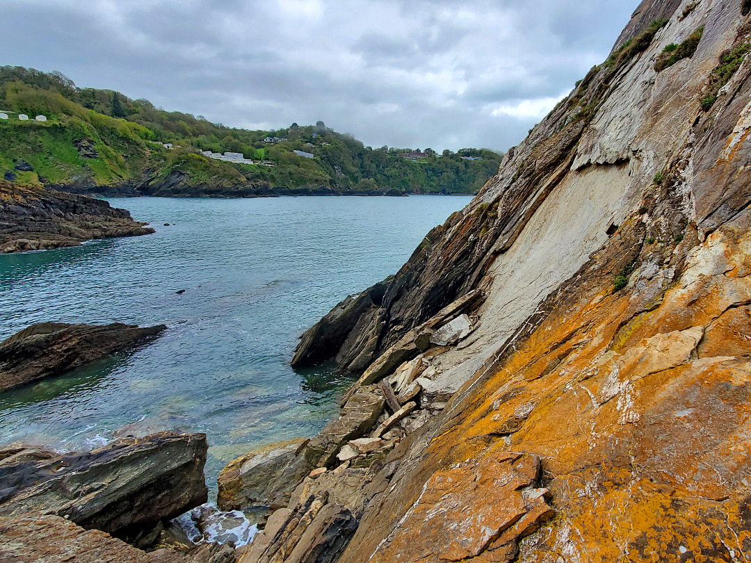 Slanted rock face