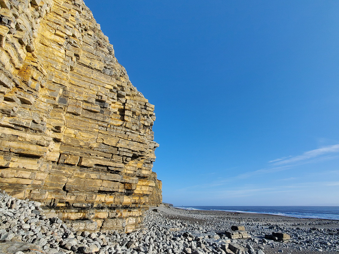 Cliffs and blue sky