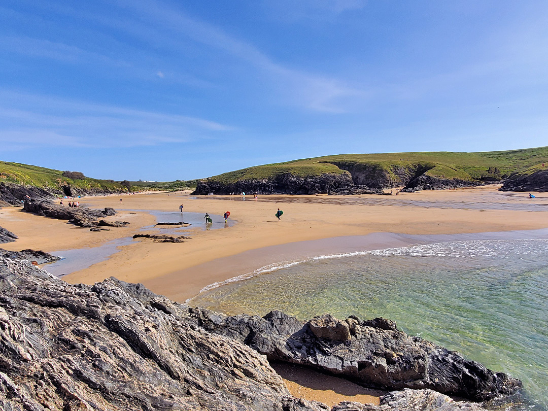 The sandy beach