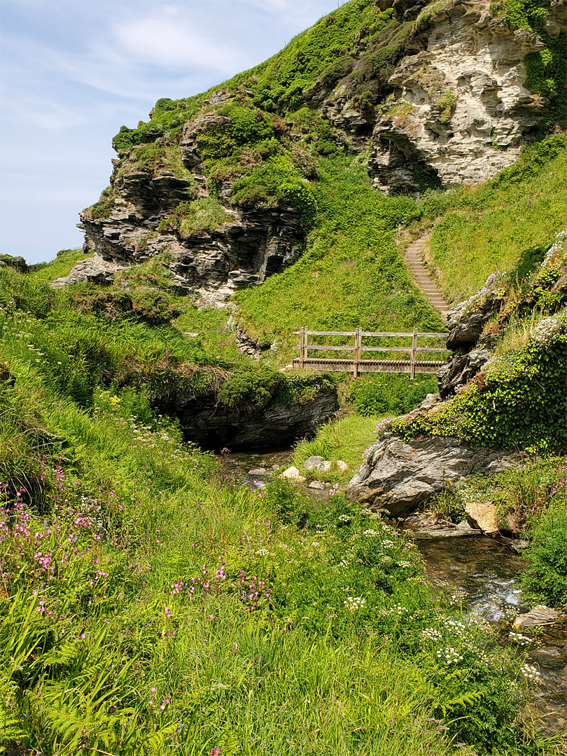 Footbridge and steps