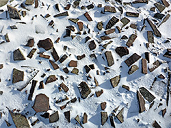 Snow and stones