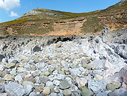 Multicolored pebbles