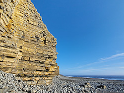 Cliffs and blue sky