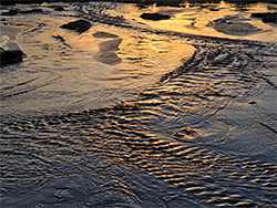 Ripples at sunset