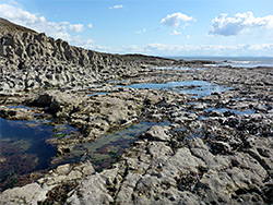 Shallow rock pools