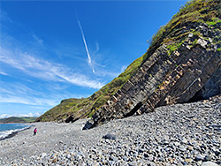 Angled rock layers